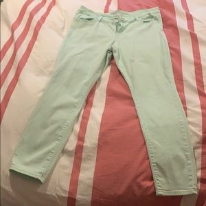 Old Navy Mint Green Skinny Jeans